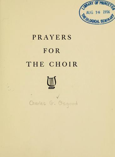 Cover for Prayers for the choir