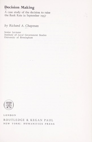 Cover for Decision making