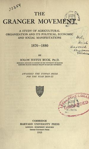 Cover for The Granger movement