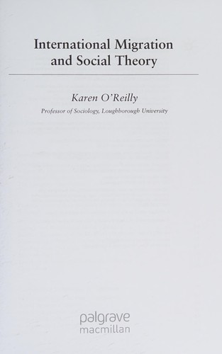 Cover for International migration and social theory
