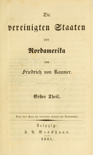 Cover for Die Vereinigten Staaten von Nordamerika.