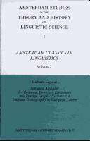 Cover for Amsterdam Classics in Linguistics Volume 5