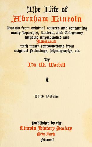 Cover for The life of Abraham Lincoln