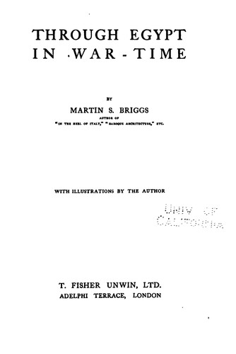 Cover for Through Egypt in war-time