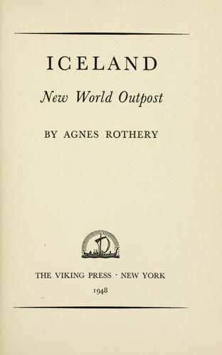 Cover for Iceland, new world outpost.
