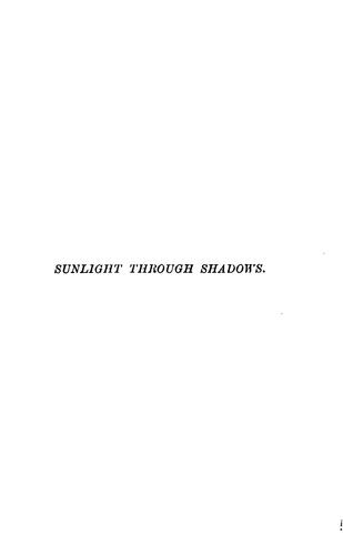Cover for Sunlight through shadows, by the seaside and in the green lanes, by F.M.S. and L.E.O'R.