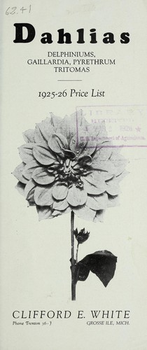Cover for Dahlias, delphiniums, gaillardia, pyrethrum, tritomas