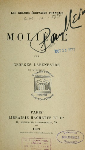 Cover for Molière