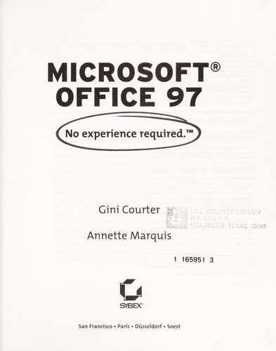 Cover for Microsoft Office 97