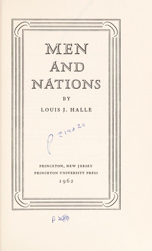 Cover for Men and nations.
