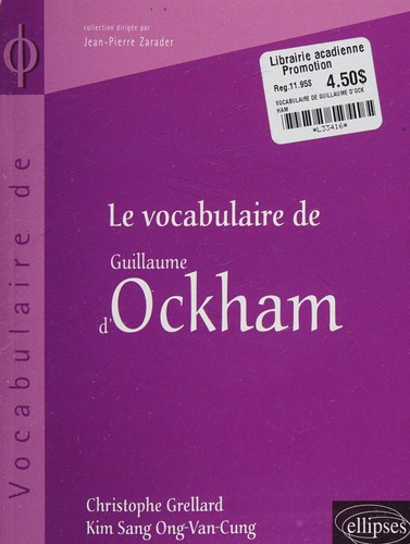 Cover for Le vocabulaire de Guillaume d'Ockham
