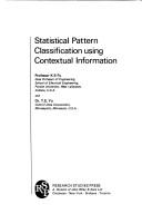 Cover for Statistical pattern classification using contextual information