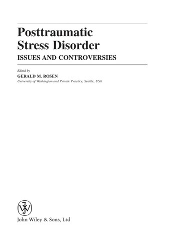 Cover for Posttraumatic stress disorder