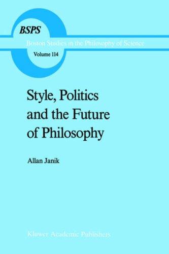 Cover for Style, politics, and the future of philosophy