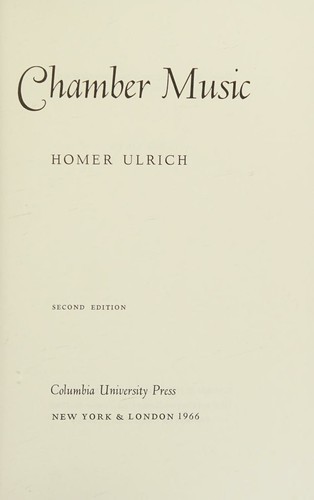 Cover for Chamber Music, Second Edition