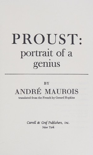 Cover for Proust