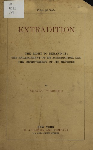 Cover for Extradition