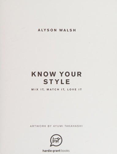 Cover for Know your style