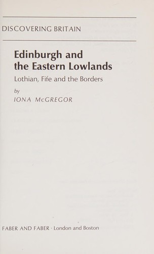 Cover for Edinburgh and the Eastern Lowlands