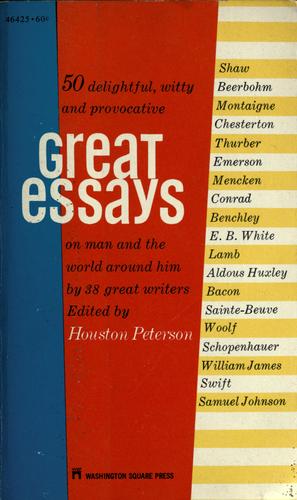Cover for Great essays