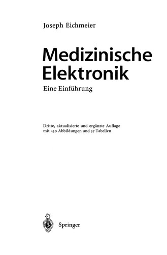 Cover for Medizinische Elektronik