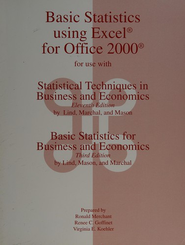 Cover for Basic Statistics Using Excel for Office 2000
