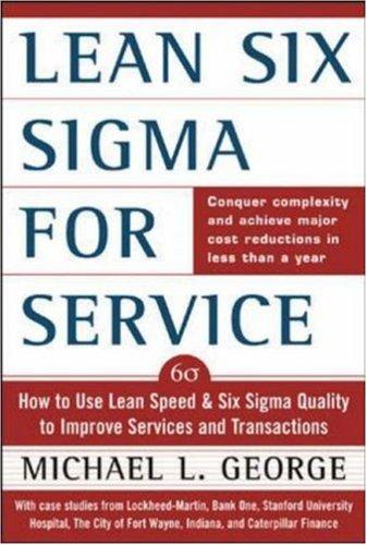 Cover for Lean Six Sigma for Service 