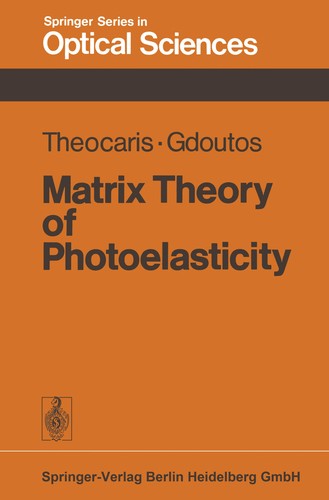 Cover for Matrix Theory of Photoelasticity