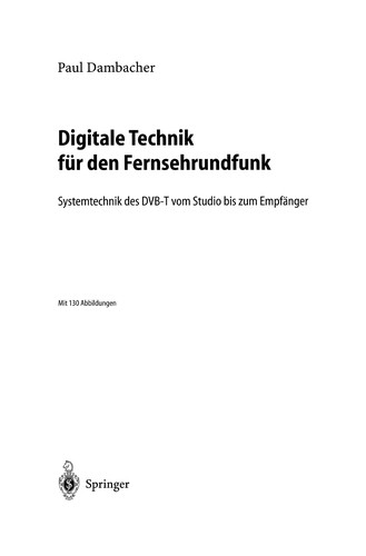 Cover for Digitale Technik für den Fernsehrundfunk