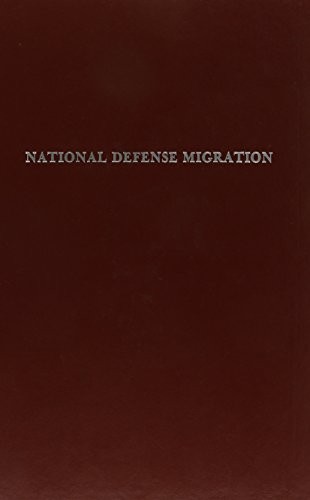 Cover for National defense migration, parts 29, 30 & 31