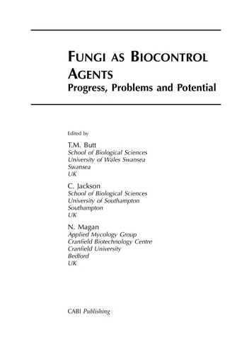 Cover for Fungi as biocontrol agents