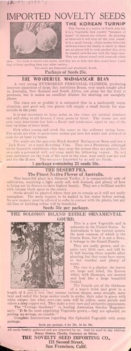 Cover for Imported novelty seeds