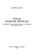 Cover for Italia nazione difficile