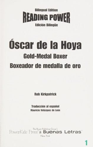 Cover for Oscar de la hoya