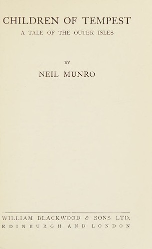 Cover for Children of tempest