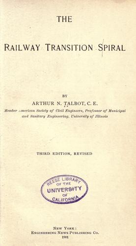 Cover for The railway transition spiral