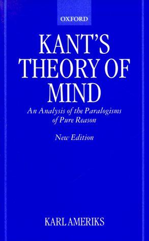 Cover for Kant's theory of mind