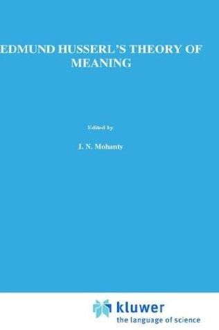 Cover for Edmund Husserl's Theory of Meaning