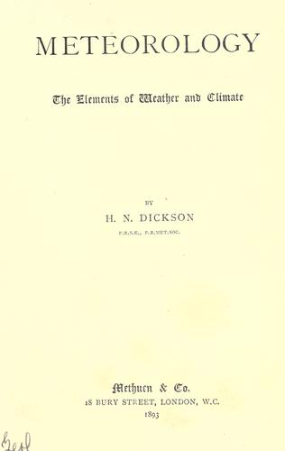 Cover for Meteorology