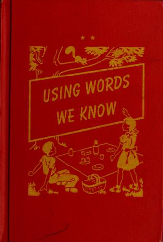 Cover for Using words we know
