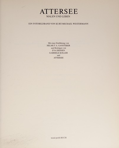 Cover for Attersee