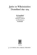 Cover for Juden im Wilhelminischen Deutschland, 1890-1914