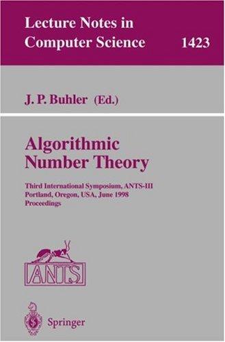 Cover for Algorithmic Number Theory