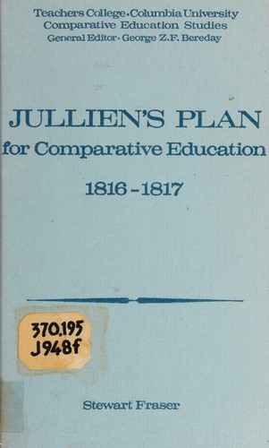 Cover for Jullien's plan for comparative education, 1816-1817.