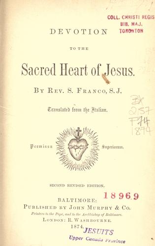 Cover for Devotion to the Sacred Heart of Jesus