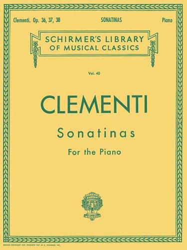 Cover for Sonatinas, Op. 36, 37, 38 (Schirmer's Library of Musical Classics,Vol.40) (Schirmer's Library of Musical Classics)