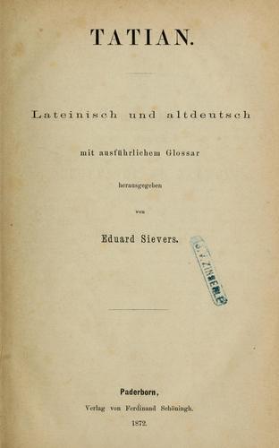 Cover for Tatian