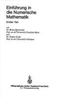 Cover for Einführung in die numerische Mathematik