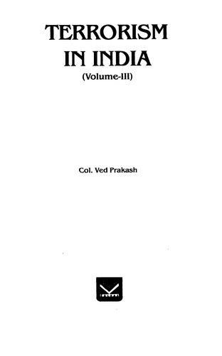 Cover for Terrorism in India
