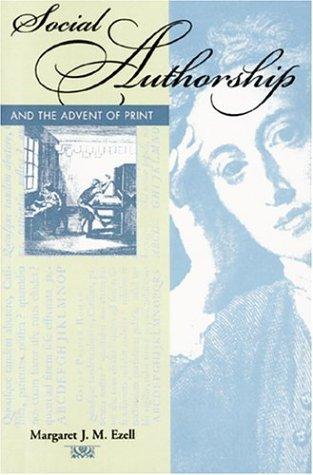 Cover for Social Authorship and the Advent of Print